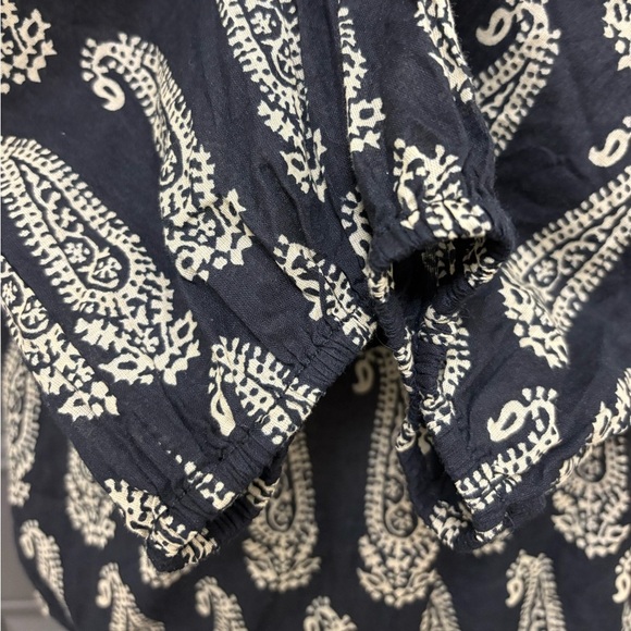 Denim & Supply Ralph Lauren Paisley Print Oversized Tassel Boho Blouse - Picture 9 of 11